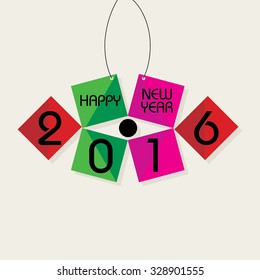 new year concept with creative eye vector 