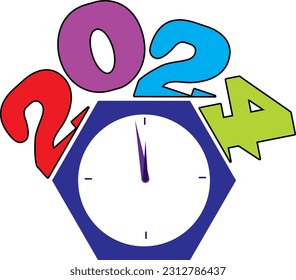concepto de año nuevo con números 2024