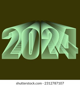 new year concept with numbers 2024
