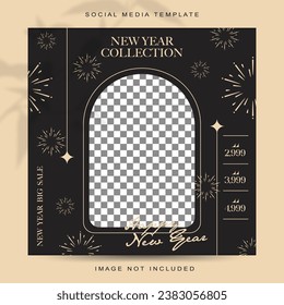 New year concept social media post template
