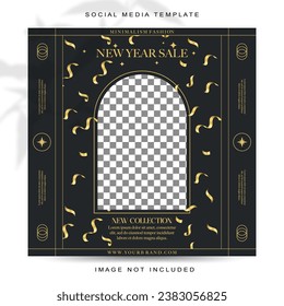 New year concept social media post template
