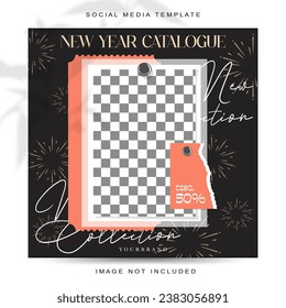 New year concept social media post template
