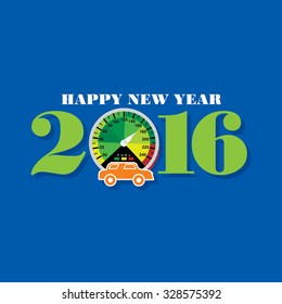 new year concept with speed meter 