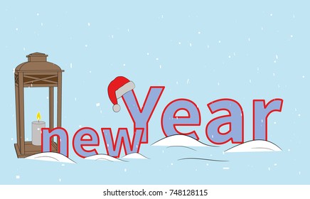 new Year. concept of New Year's holidays. vector illustration.