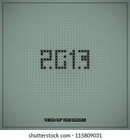 New year conceptual illustration with snake game