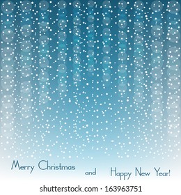 New Year with confetti snow. Vector  illustration