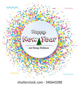 New year confetti. Vector illustration