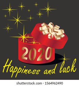 New Year congratulation icon vector backgraund