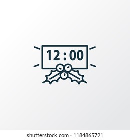 New year countdown icon line symbol. Premium quality isolated timer element in trendy style.