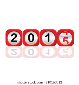 new year counter for 2015 vector illustration
