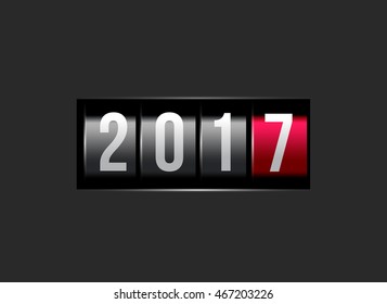 New Year counter 2016 with power button