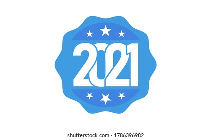 Insignia creativa de Año Nuevo 2021