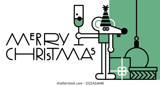 New year creative background. The year of the mouse