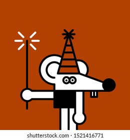 New year creative background. The year of the mouse