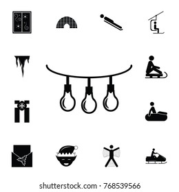 new year with creative light bulb icon. Set of elements Christmas Holiday or New Year icons. Winter time premium quality graphic design collection icons for websites, web design on white background