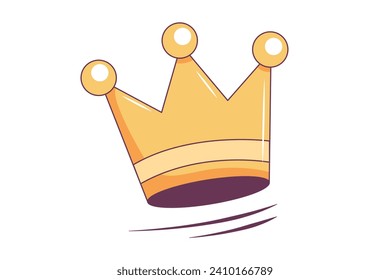 New Year Crown Sticker Design