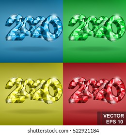 New Year. Date. The calendar. Polygons. For your design