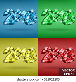New Year. Date. The calendar. Polygons. For your design