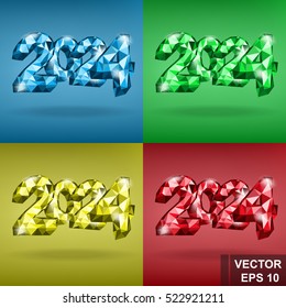 New Year. Date. The calendar. Polygons. For your design