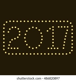 New year decoration. 2017. Vector.