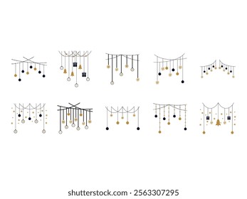 New Year Decoration Element Set