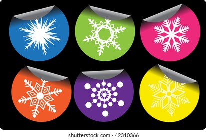 New year decoration stickers - buttons