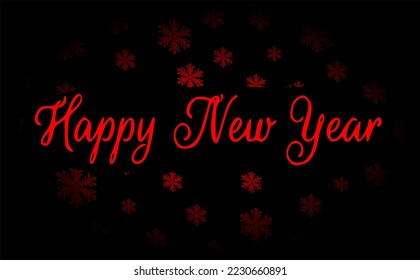 New Year decorative background with snowflakes and stars