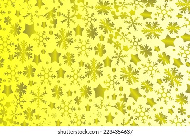 New Year decorative background with snowflakes and stars