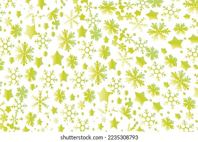 New Year decorative background with snowflakes and stars