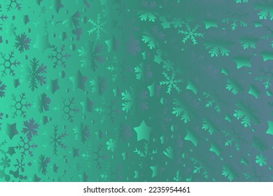 New Year decorative background with snowflakes and stars