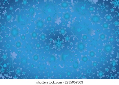 New Year decorative background with snowflakes and stars