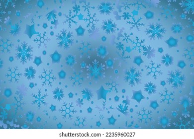 Neujahr - dekorativer Hintergrund mit Schneeflocken und Sternen
