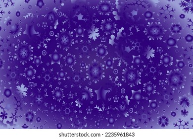 Neujahr - dekorativer Hintergrund mit Schneeflocken und Sternen