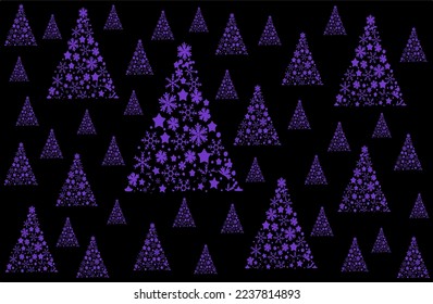 New Year decorative background with snowflakes and stars