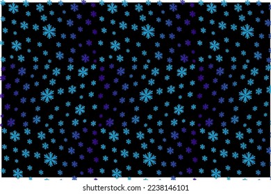 Fondo decorativo de Año Nuevo con copos de nieve y estrellas