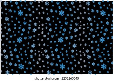 New Year decorative background with snowflakes and stars