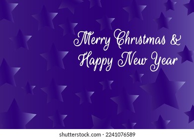 New Year decorative background with snowflakes and stars