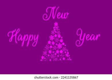 Fondo decorativo de Año Nuevo con copos de nieve y estrellas
