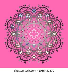 New Year Decorative Snowflakes Background. Winter Snow Flakes Doodles. Hand Drawn Christmas Vector illustration.