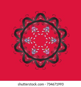 New Year Decorative Snowflakes Background. Winter Snow Flakes Doodles. Hand Drawn Christmas Vector illustration.