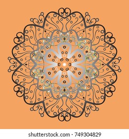 New Year Decorative Snowflakes Background. Winter Snow Flakes Doodles. Hand Drawn Christmas Vector illustration.