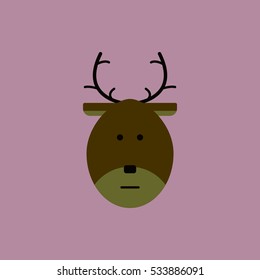 new year deer Vector illustration Christmas deer