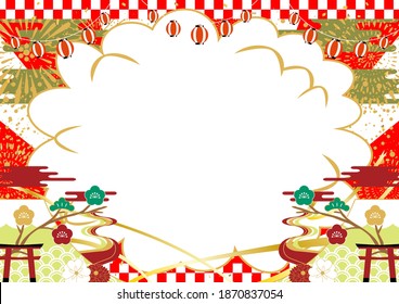 New year design background with copy space of speech bubble