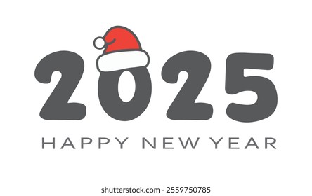 New Year design looks very attractive where at number zero there is a Santa Claus hat.