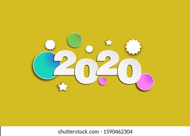 New year design with many colors and attractive concept