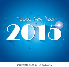 New year design over blue background, vector illustration