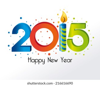 New year design over white background, vector illustration