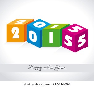 New year design over white background, vector illustration