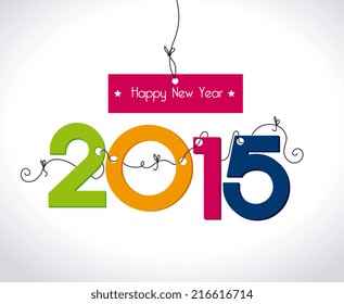 New year design over white background, vector illustration