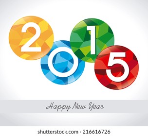 New year design over white background, vector illustration